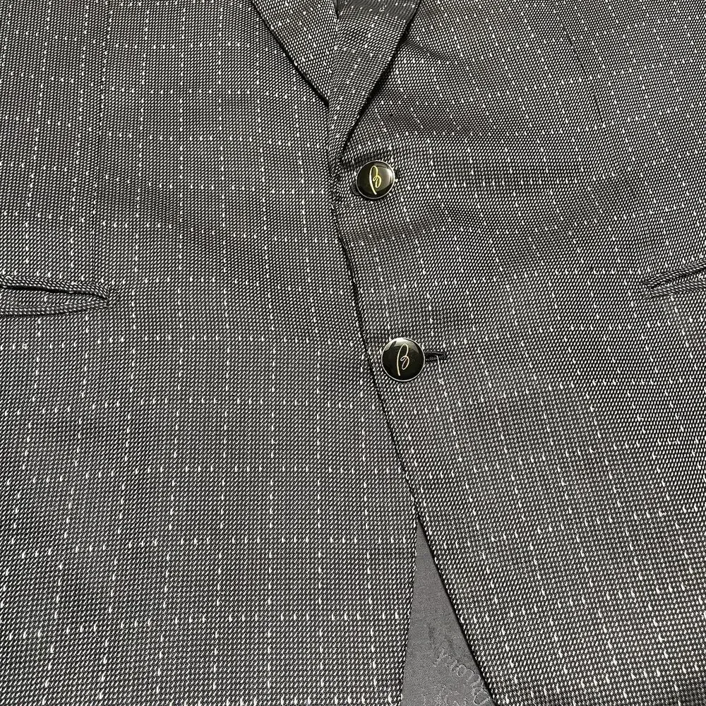 VTG BRIONI Augusto 100% Silk Blazer Jacket Sz 46 R Grey Luxury Tweed Sport Coat
